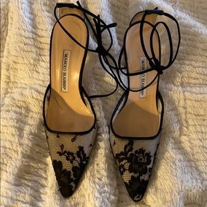 Manolo blahnik ankle strap heels